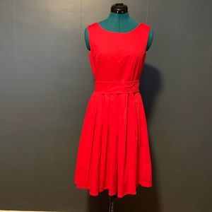 Red Belted Dress